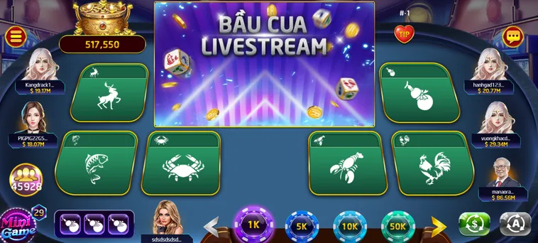 Bầu Cua Livestream Tại RikVip Tuyệt Chiêu Đoán Mặt Linh Vật Rực Cháy