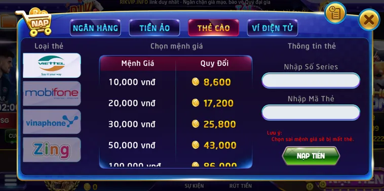 Nạp Tiền RikVip Tiếp Máu Chiến Đấu Săn Hũ Tiền Tỷ Bùng Nổ Tài Chính