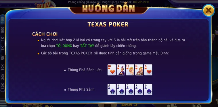 Texas Poker Tại RikVip Đấu Trường Trí Tuệ Thượng Đỉnh Cho Các Nhà Đầu Tư Sành Sỏi