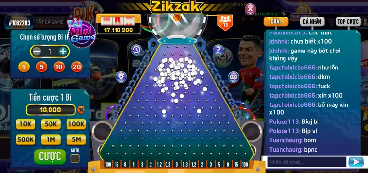 Minigame Zik Zak Tại RikVip Hành Trình Đi Tìm Quả Bóng Vàng Nhận Thưởng Cực Khủng